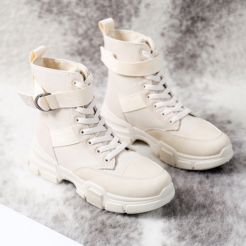 Lune London | High canvas motorcycle boots