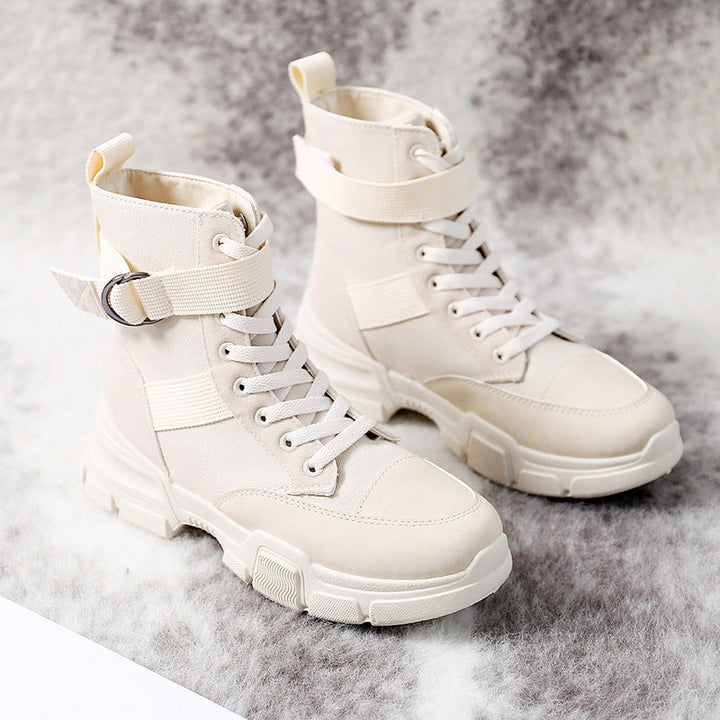Lune London | High canvas motorcycle boots