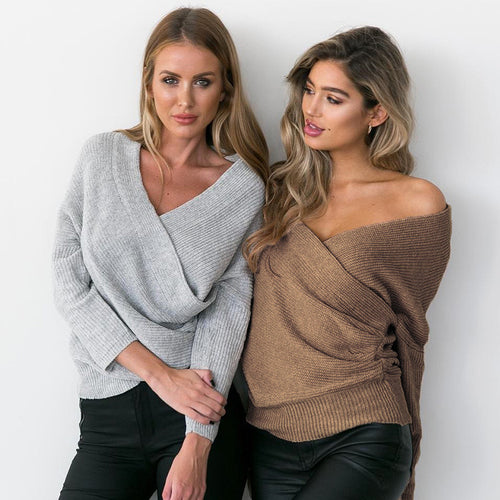 Sweater enveloppant pour femmes grande taille avec design texturé Chic & Stil