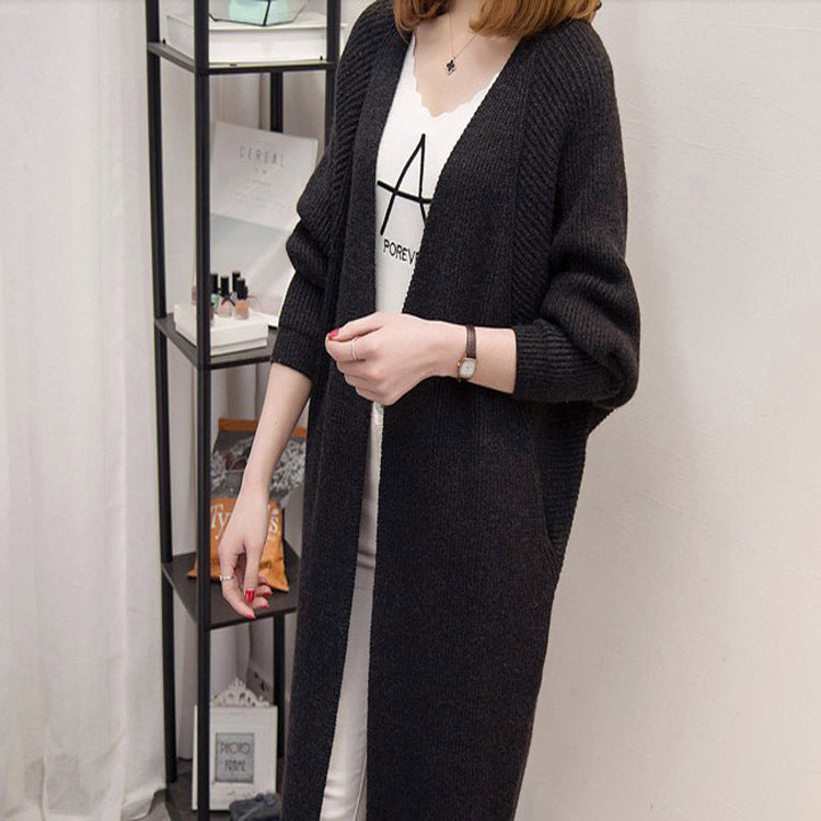 Cardigan tricoté décontracté pour femmes avec devant ouvert et poches profondes Chic & Stil