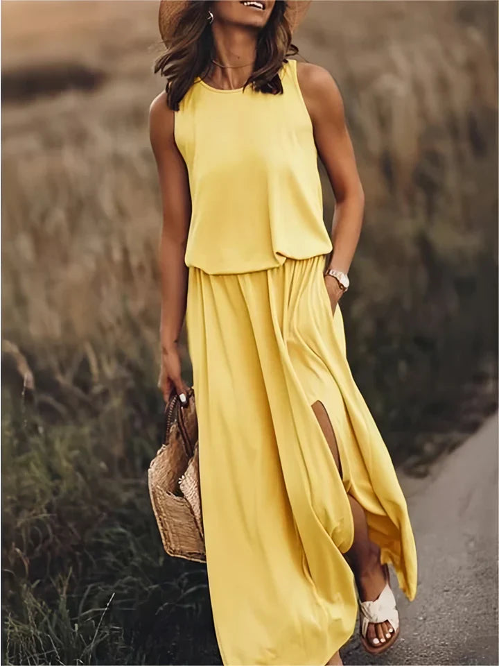 Lune London | Women's Solid Color Maxi Dress