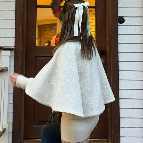 Lune London | High Neck Cape Coat Elegant A-Line Swing Jacket