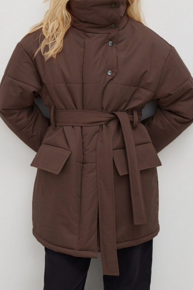 Lune London | Cotton Ties Waist Puffer Jacket
