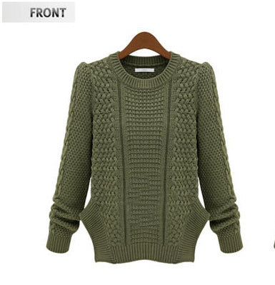 Thick knit sweater for women with textured pattern and casual fit Lune London
