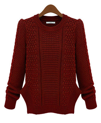 Thick knit sweater for women with textured pattern and casual fit Lune London