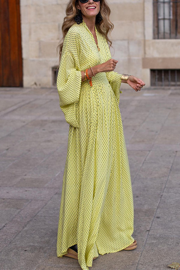 Lune London | Elegant Maxi Dress with Bell Sleeves