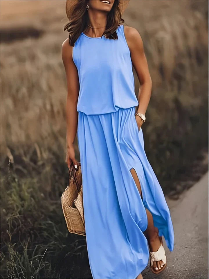Lune London | Women's Solid Color Maxi Dress