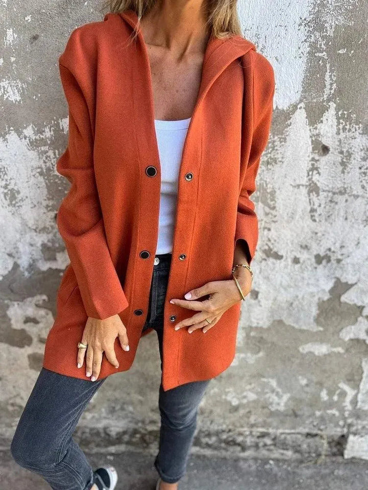 Lune London | Casual Single-Breasted Cardigan with Hood