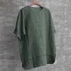 Women Relaxed Fit Linen T-Shirt Lune London