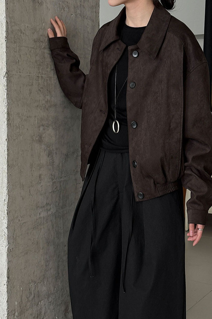 Lune London | Suede Lapel Collar Jacket