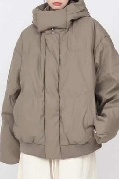 Lune London | Collar High Neck Hooded Down Jacket