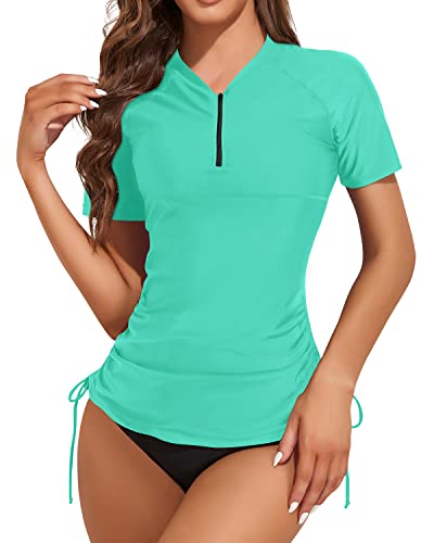 Lune London | Sun Protected Short Sleeve Rash Guard Swimsuit for Women