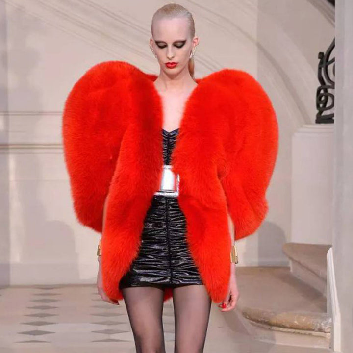 Ladies Extravagant Faux Fur Blouse Lune London