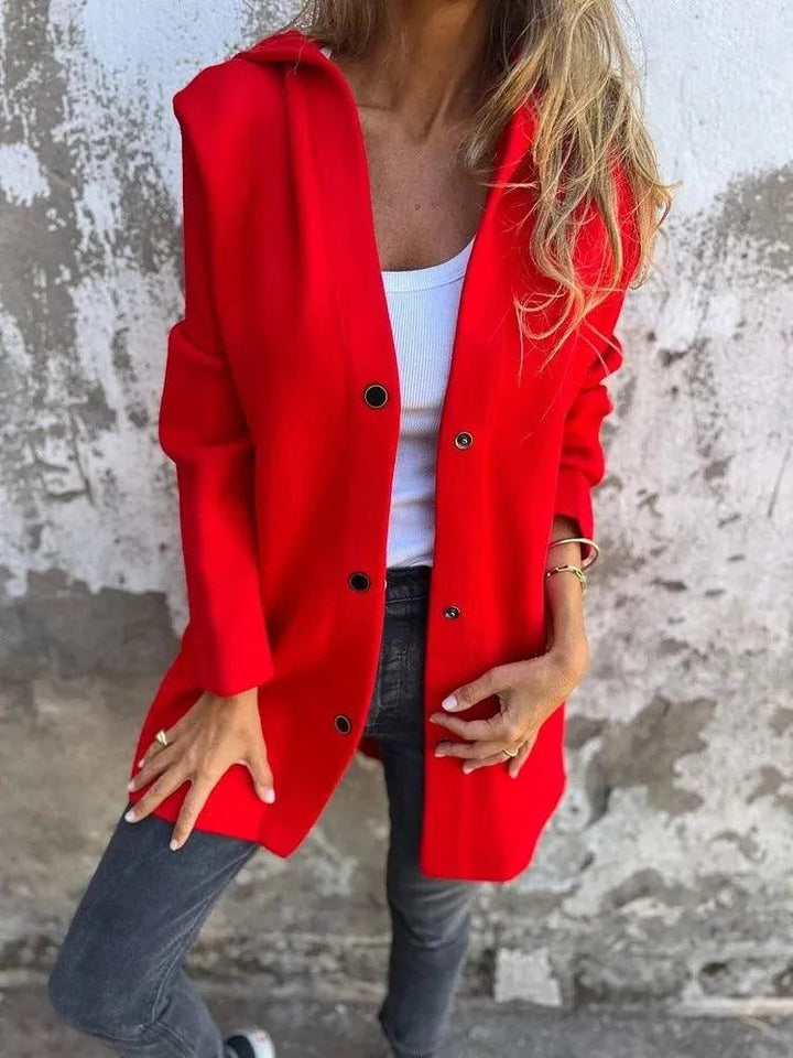 Lune London | Casual Single-Breasted Cardigan with Hood
