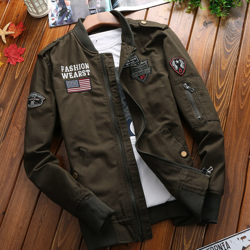 Men's bomber jacket with unique patches Lune London