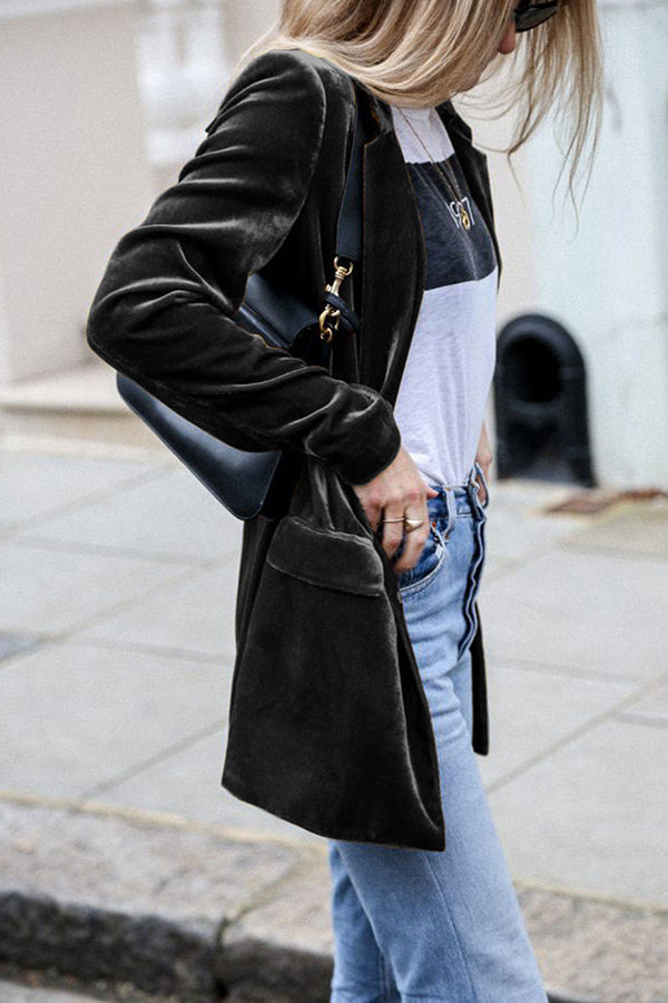 Lune London | Blazer Made Of Velvet In Street Style