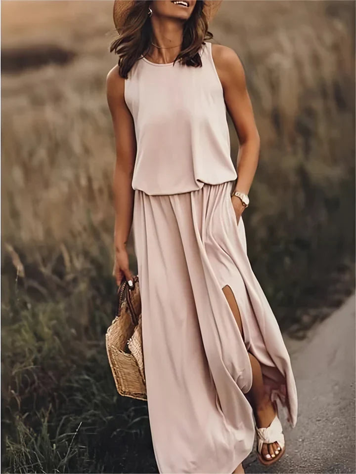 Lune London | Women's Solid Color Maxi Dress