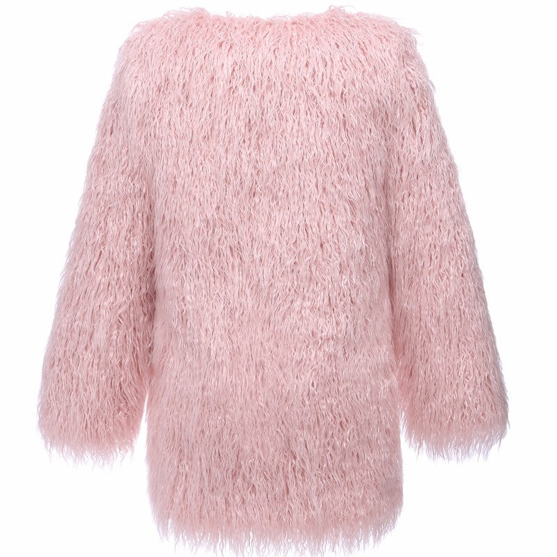 Women Overcoat Faux Fur Lune London