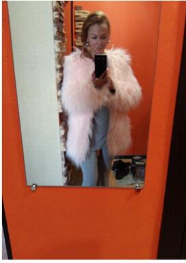 Women Overcoat Faux Fur Lune London