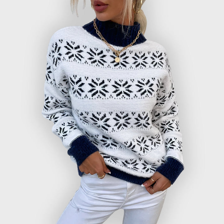 Lune London | Knit Snowflake Turtleneck Sweater