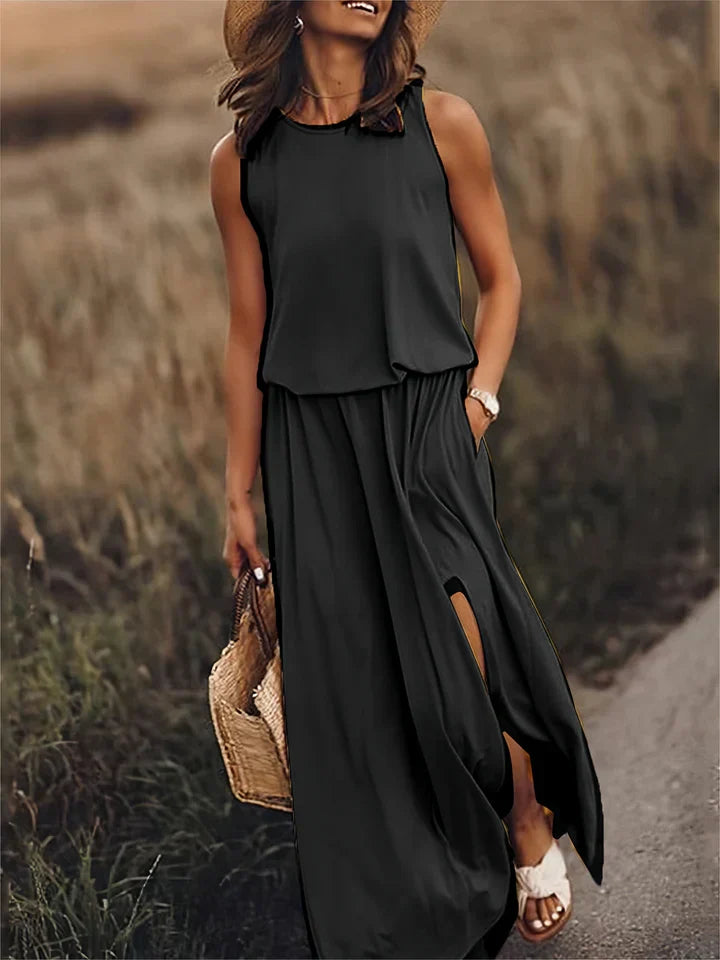 Lune London | Women's Solid Color Maxi Dress