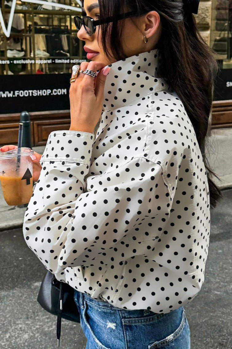 Lune London | Dot Drawstring Bomber Jacket
