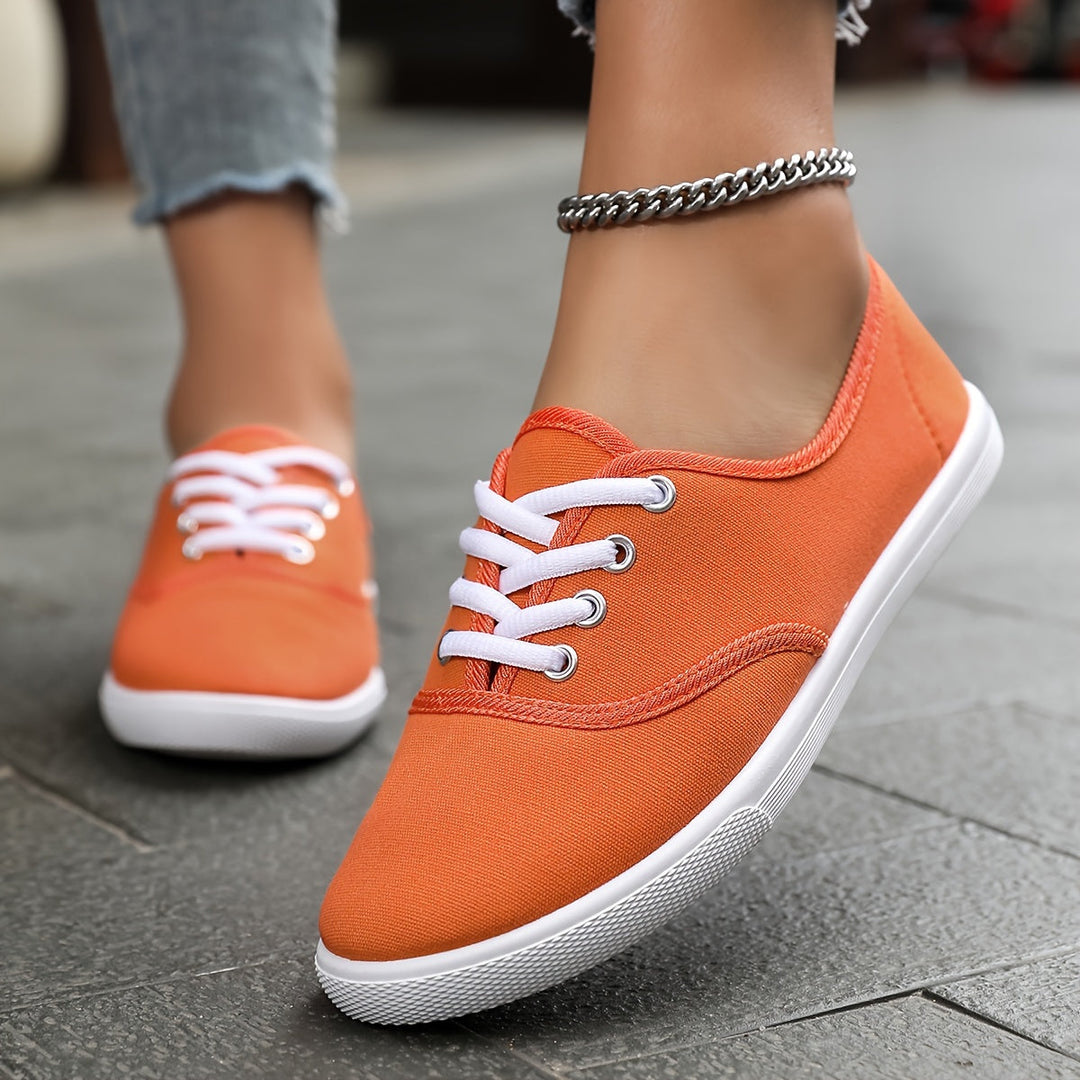 Lune London | Comfortable Low Canvas Lace-Up Shoes
