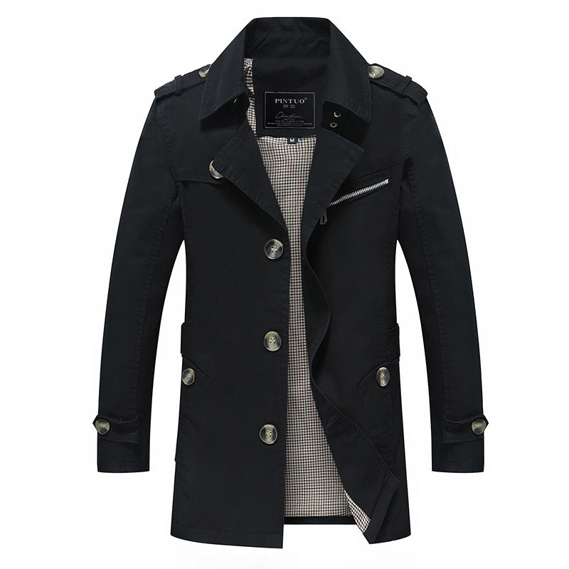 Casual trench coat for men with practical pockets and modern design Lune London