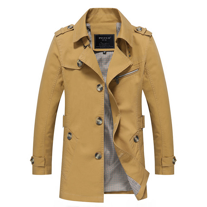 Casual trench coat for men with practical pockets and modern design Lune London