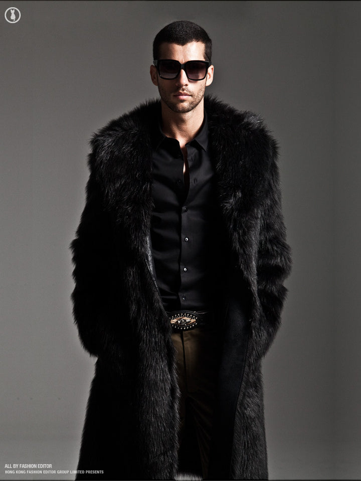 Men's Elegant Faux Fur Coat Lune London