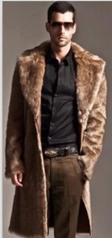 Men's Elegant Faux Fur Coat Lune London