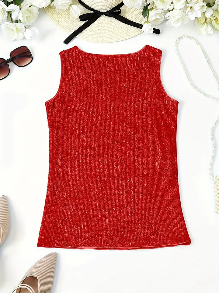 Lune London | Sleeveless Top with Sequins
