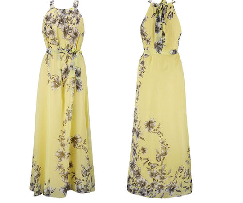 Robe maxi femme avec design floral et décolleté décontracté Chic & Stil