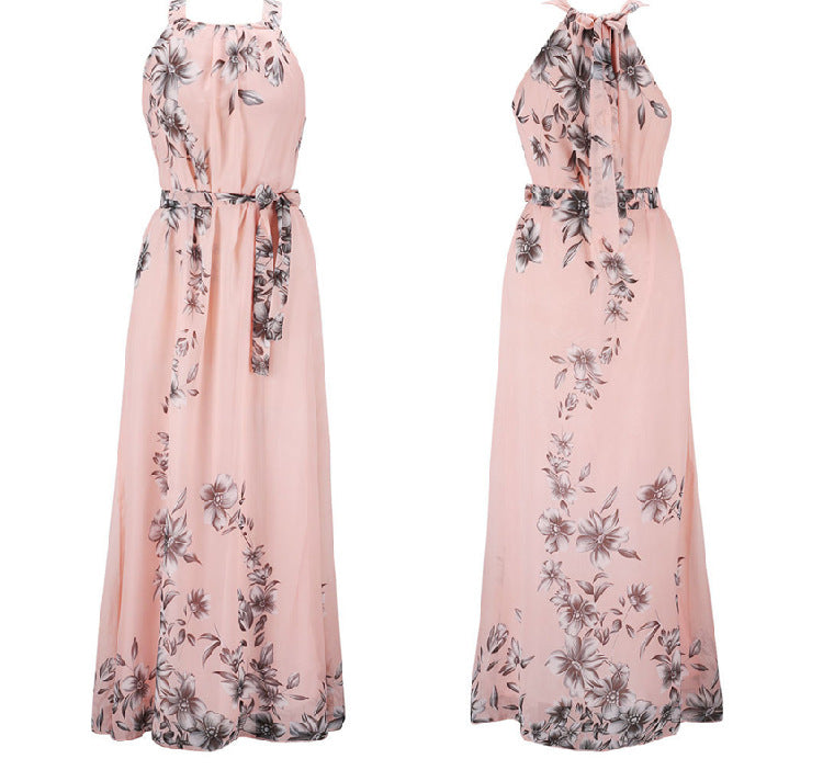 Robe maxi femme avec design floral et décolleté décontracté Chic & Stil