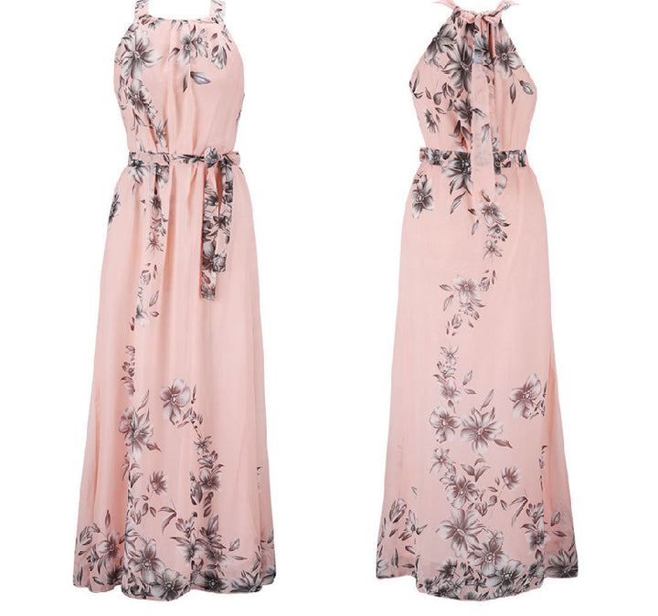 Robe maxi femme avec design floral et décolleté décontracté Chic & Stil