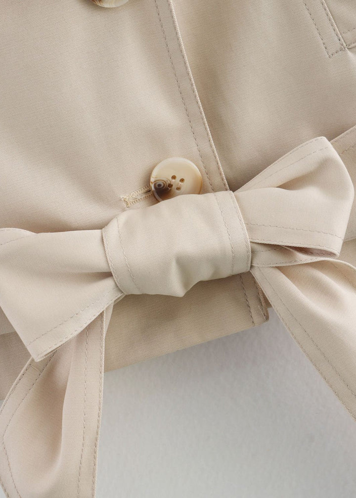 Lune London | Cropped Belt Trench Coat with Oversized Lapels