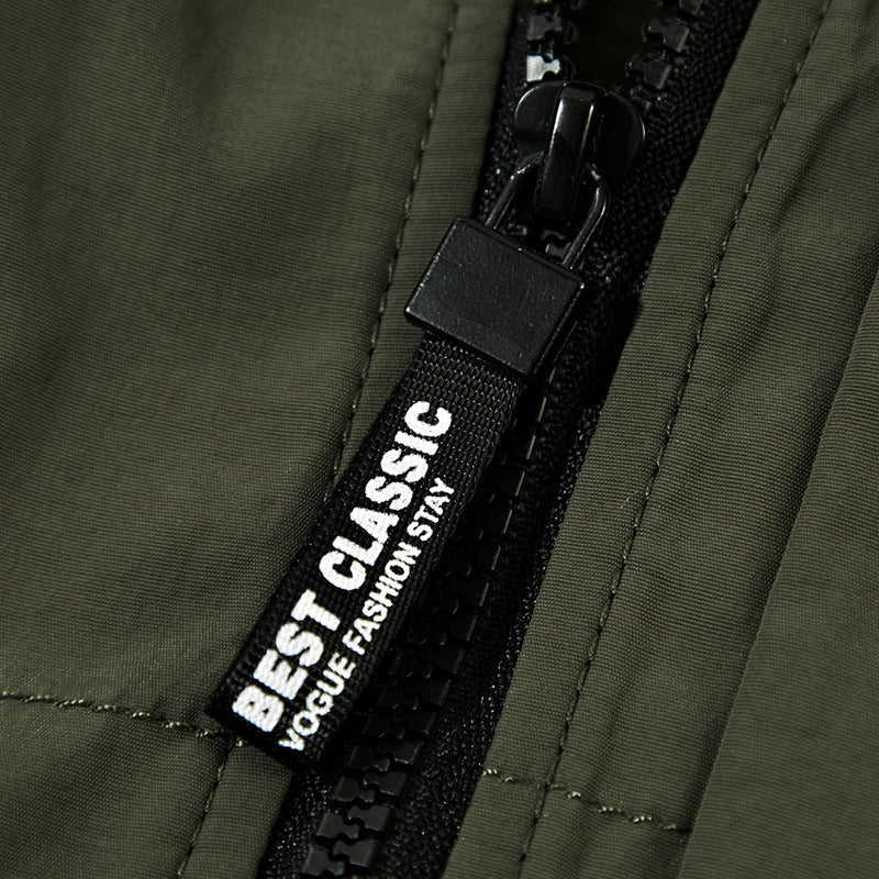 Versatile functional jacket for men with removable hood and multiple pockets Lune London