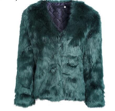 Ladies Short Plush Jacket with Fashionable V-Neck Lune London