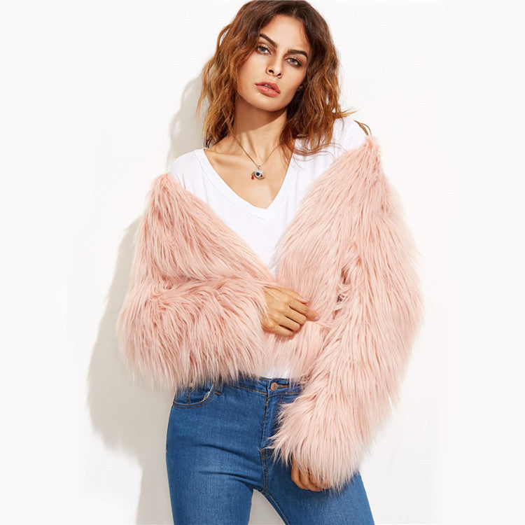 Ladies Luxurious Faux Fur Jacket Lune London