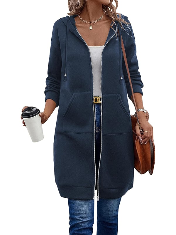 Lune London | Long hooded jacket with zipper