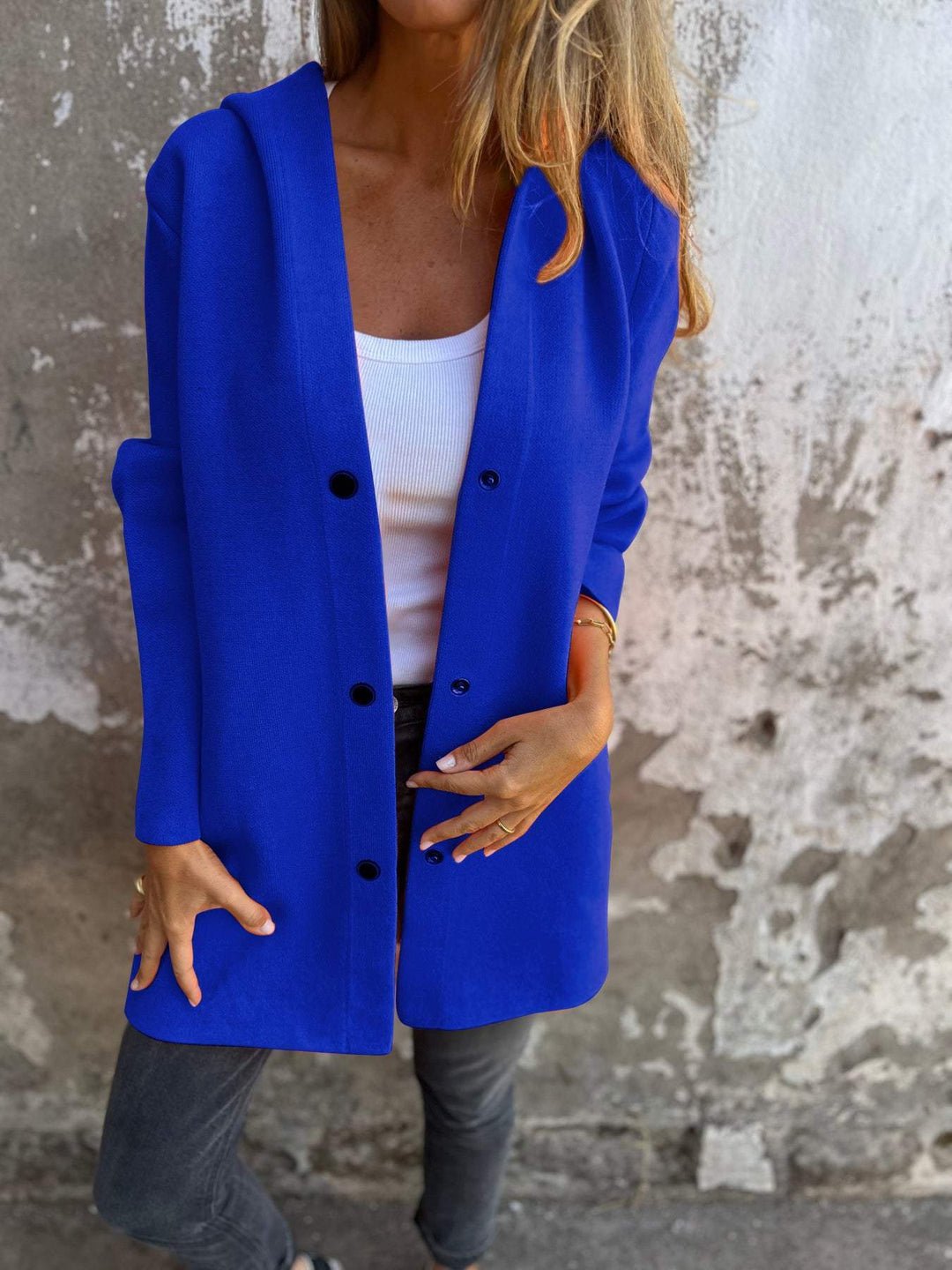 Lune London | Casual Single-Breasted Blazer with Hood