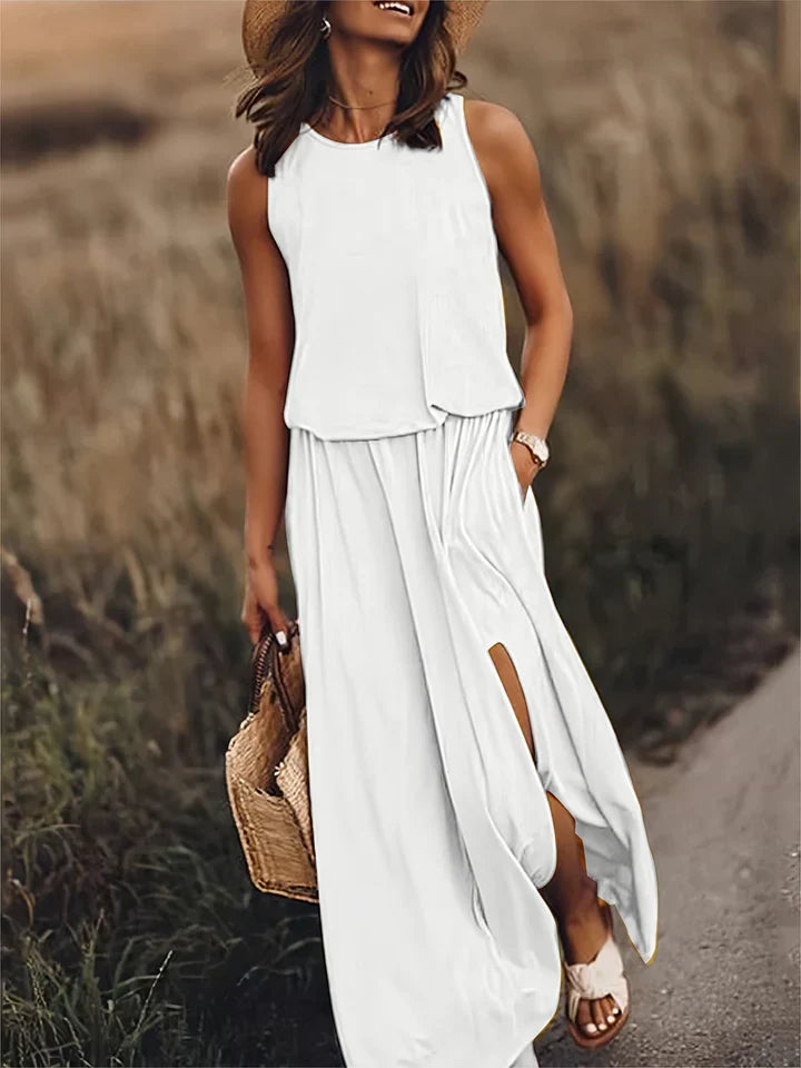 Lune London | Women's Solid Color Maxi Dress
