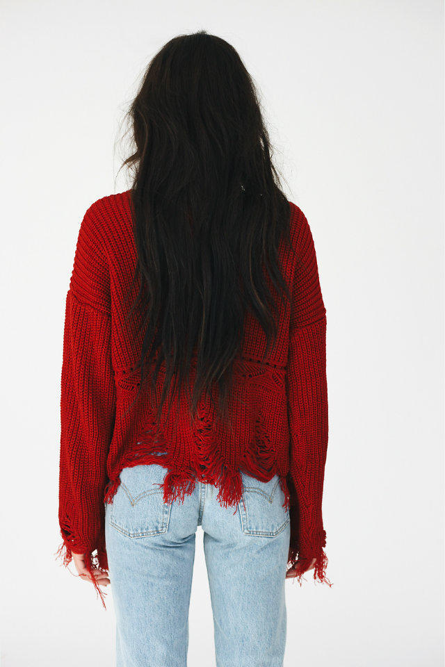 Ladies' sweater with casual fringe design Lune London