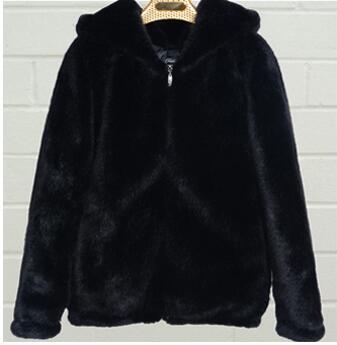 Ladies pel jacket with hood and high-quality fleece surface Lune London