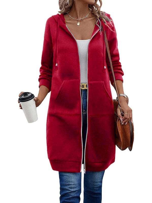 Lune London | Long hooded jacket with zipper