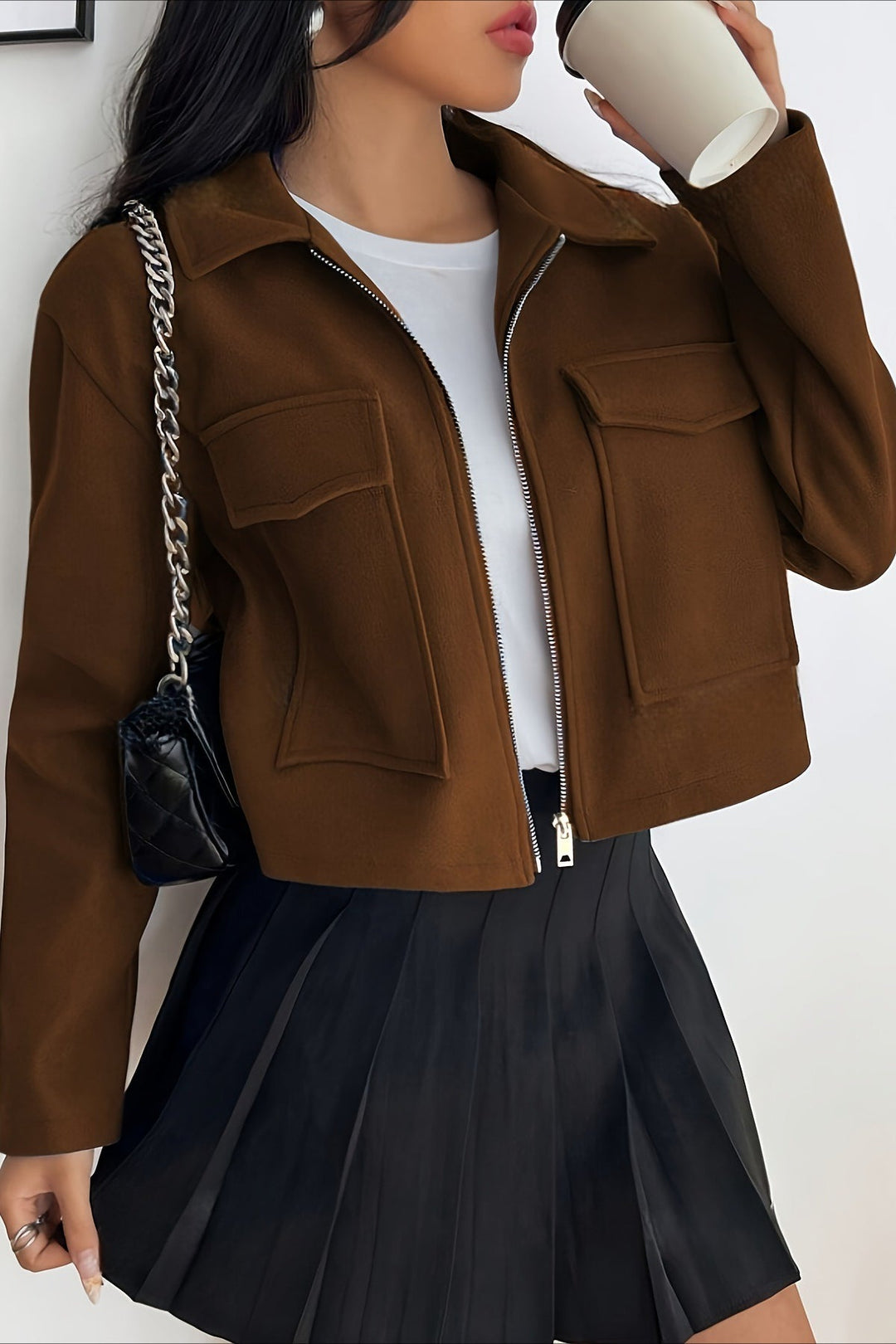 Lune London | Color Pre-wedged Zipper Sleeve Jacket
