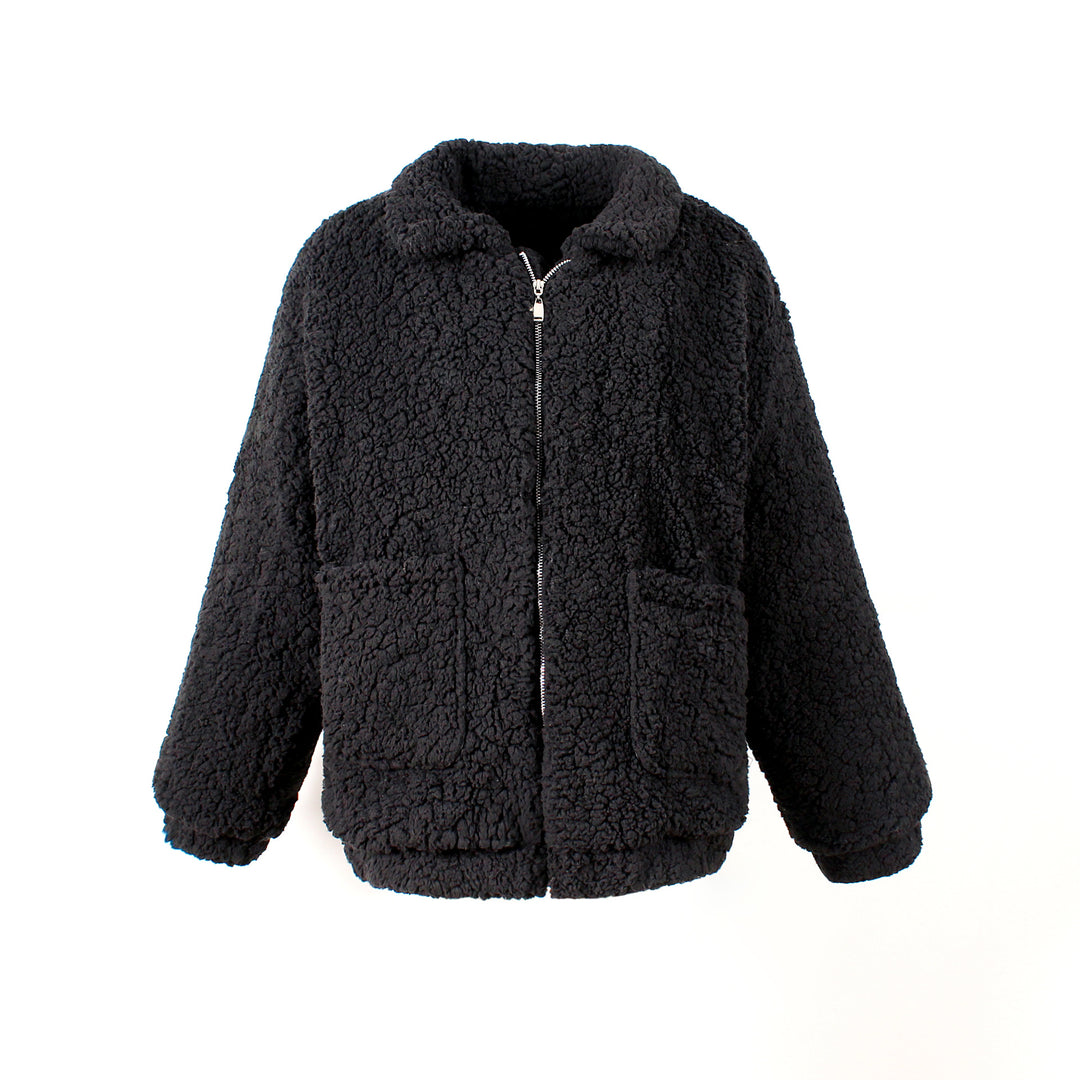 Women Cozy Fleece Jacket with Zipper Lune London
