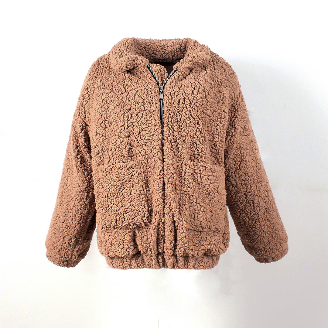 Women Cozy Fleece Jacket with Zipper Lune London