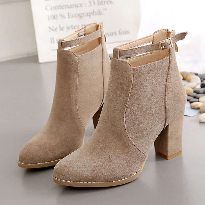 Stylish lace-up boots for women with trendy strap and comfort sole Lune London