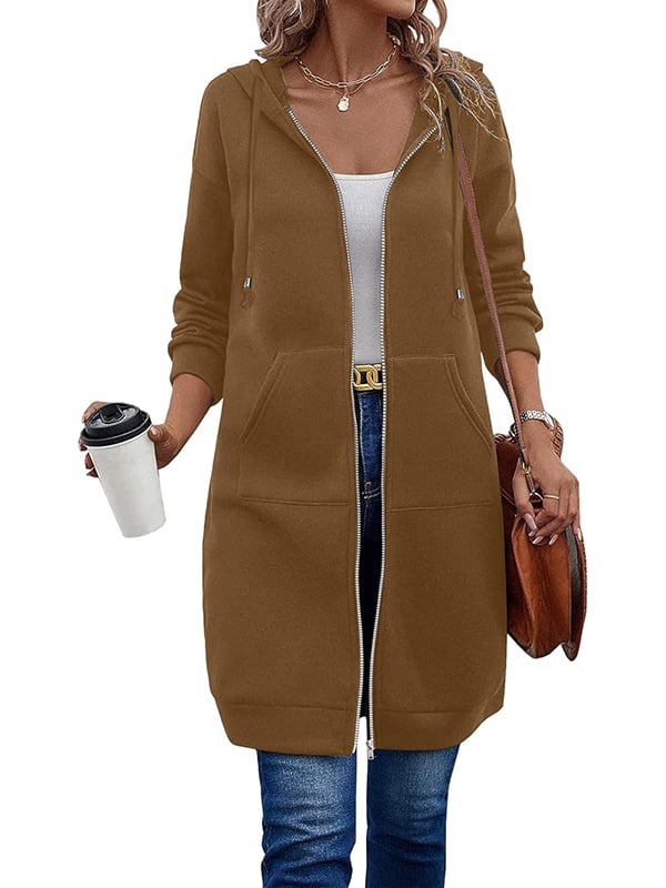 Lune London | Long hooded jacket with zipper